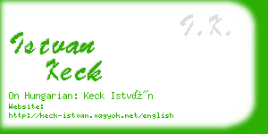 istvan keck business card